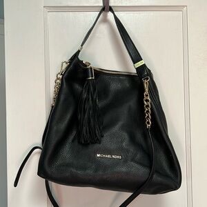 Black leather Michael Kors handbag